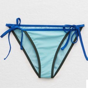 NWOT Aerie String Cheeky Tied Bikini Bottom Teal Blue Sz XXL